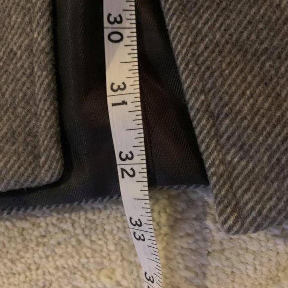 Christian Berg Grey Pea Coat with Fur Hood - Picture 3 of 6